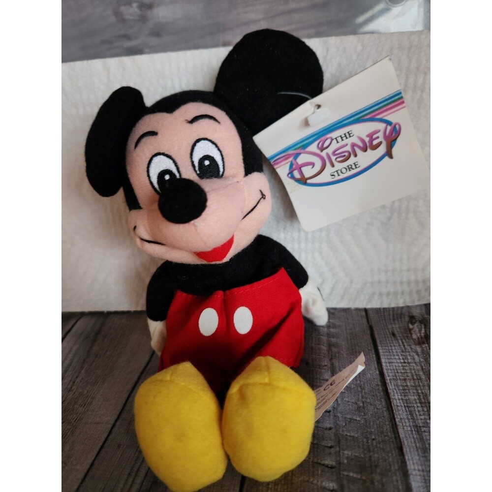 NEW with Tags Disney Store Mini Bean Bag Mickey Mouse 7" Plush Toy